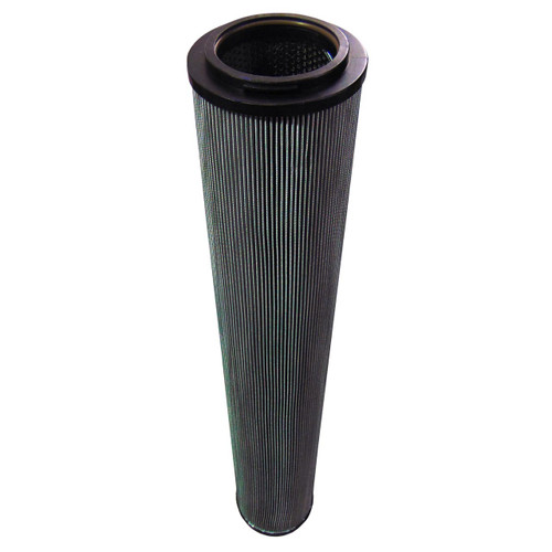 Hydac 2600R003BN3HC hydraulic filter replacement. Pleated filter with black end caps.