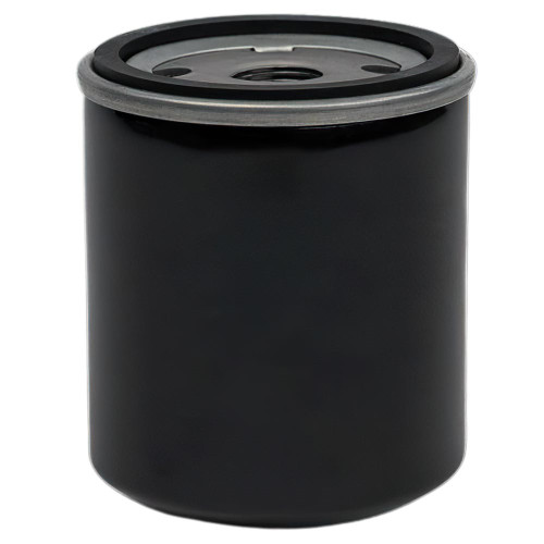 Ingersoll Rand 39907167 oil filter equivalent. Black compressor oil filter with gasket, threads, and holes on top.