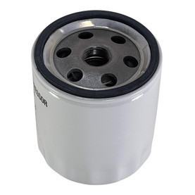 COMPAIR 05500174 oil filter. White with threads and gasket shown on top.