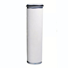 Sullair 88290002-338 air filter element. White filter media with metal endcaps. 