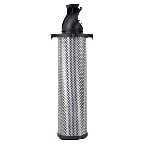 Domnick Hunter 035ACS adsorber coalescing filter replacement. Black end caps with a tall, rounded inlet on top.