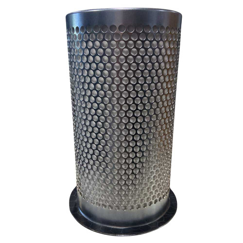 FS CURTIS RN27544 oil separator. Aftermarket separator filter with metal perforations and white filter media.