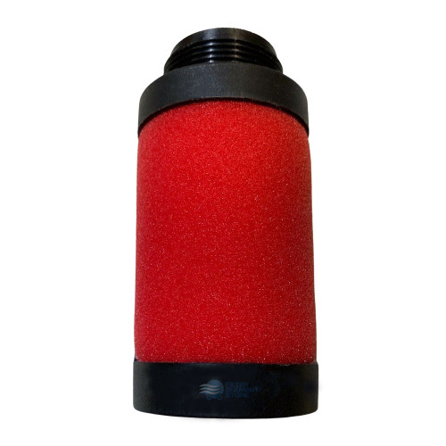 Wilkerson MSP-96-649 coalescing filter replacement. Red filter media with top inlet.