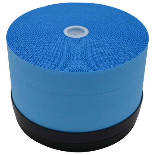 Kaishan 537702331010 air filter. Blue filter media with small white plug at center top.