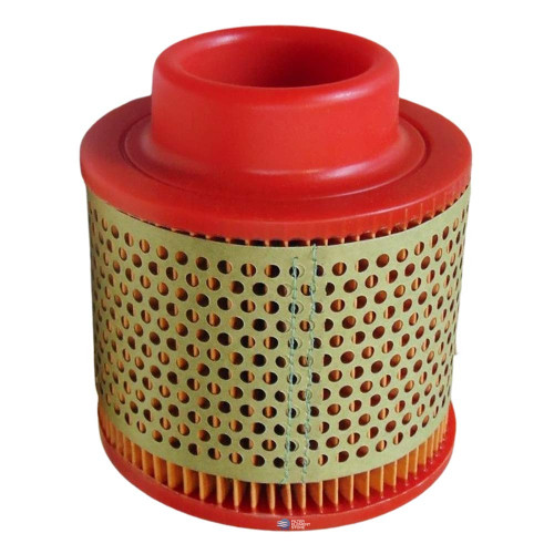 Aftermarket COMPAIR A11207674 air filter. Shown with outer perforated wrap over filter pleats with top inlet.
