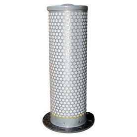 ATLAS COPCO 2901-3200-19 air oil separator. Aftermarket separator with outer mesh lining and top hat shown on bottom.