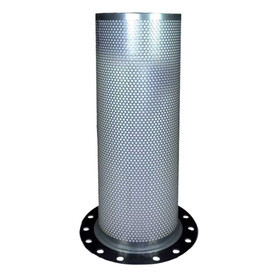 MANN 49 000 52 131 air oil separator equivalent. Metal oil separator with top hat flange shown on bottom.