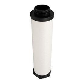 Great Lakes EGH-0500-H coalescing filter. White filter media with black end caps and top inlet.