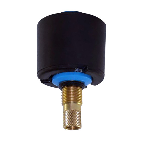 HANKISON 3152270 Drain Valve. Automatic drain valve, black in color, with blue ring and brass connection.