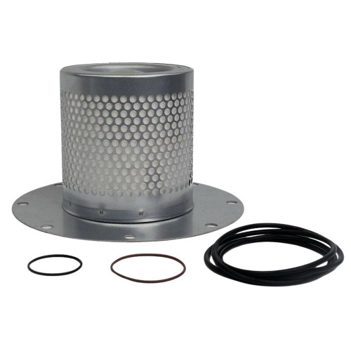 Atlas Copco  2901-0213-00  air oil separator equivalent. Top hat style air oil separator with perforations. Two O-Rings and set of larger O-Rings included as shown.