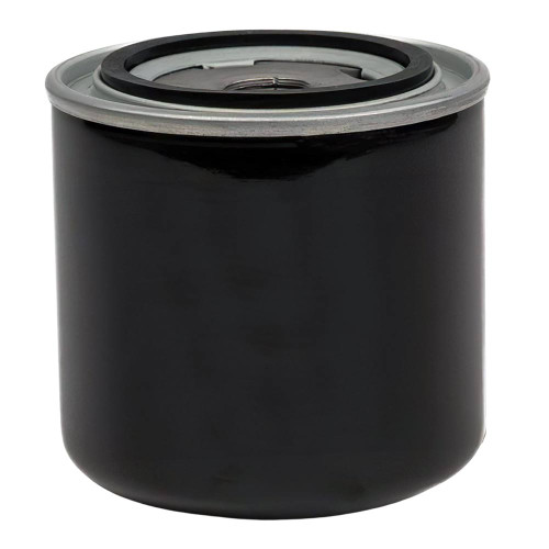 Pneutech 40200010 oil filter equivalent. Black oil filter with threads and gasket shown on top.