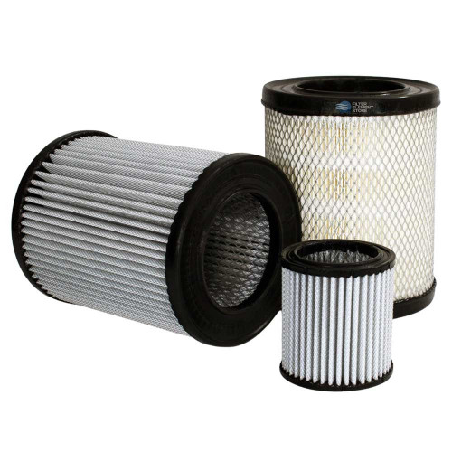 Pleated air filter with black bottom base. Default photo.