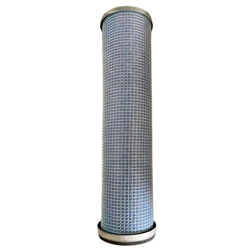 Compressor air filter with blue filter media, mesh, and end caps. Replaces Quincy 2013400462 air filter.