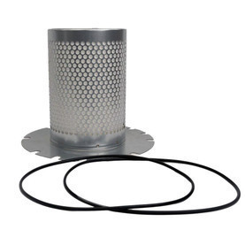 Atlas Copco 1622-3140-00 air oil separator filter equivalent. Metal perforated body with top hat shown on bottom. Includes two gaskets as shown.