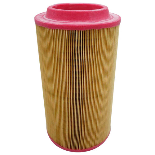 ELGI B005700770015 Air Filter Replacement. Pleated air filter with pink end caps and top inlet.