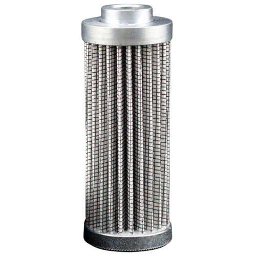 Hydac 0030D003BH4HC hydraulic filter replacement. Pleated filter, metal end caps, with a top inlet.
