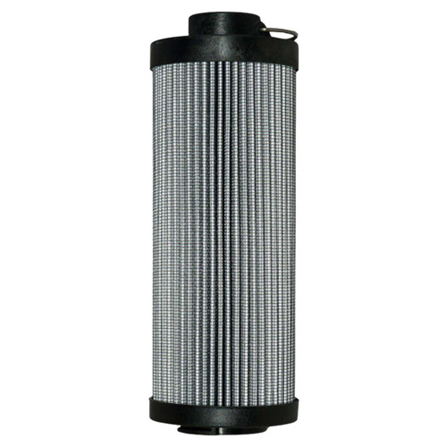 Donaldson P566979 hydraulic filter with metal handle. Pleated filter with a single top open end. Small base on the bottom.