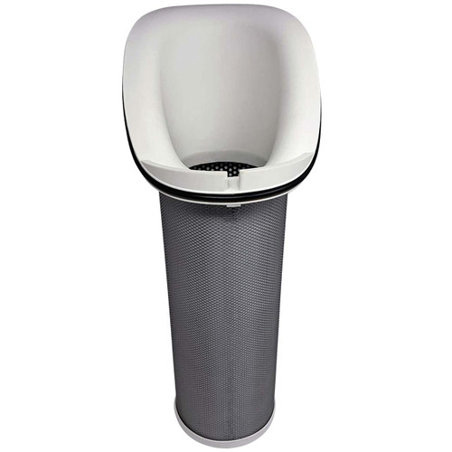 Deltech P3-13 coalescing filter replacement. Mesh over white media with a tall open end cap.