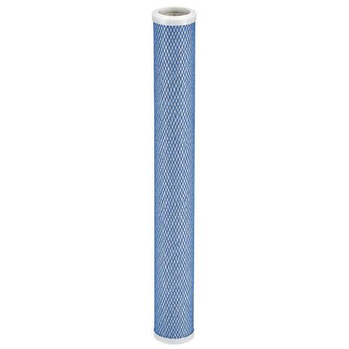 KPF25280XE-CU coalescing filter with blue mesh and white end caps.