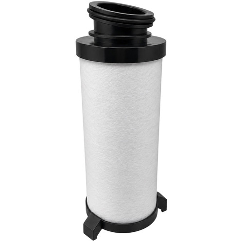 BEKO 250H coalescing filter replacement. White filter media with black end caps and top slanted inlet.
