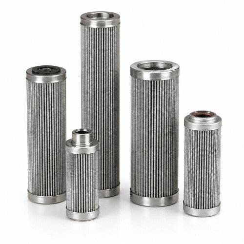 PARKER 926998 hydraulic filter replacement. Microglass filter media with metal endcaps.