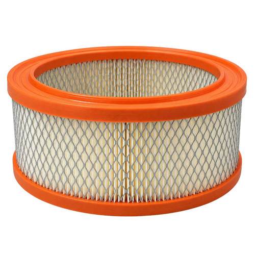 Mattei CR21F30336 air filter. replacement. Pleated air filter with wire mesh and orange end caps.