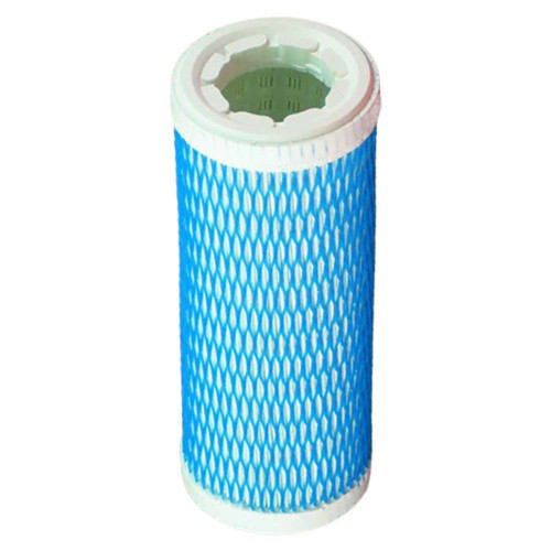 White coalescing filter with mesh liner and end caps replacing Zeks P75 filter.