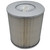 Bottom view of 238 air filter. Metal closed end with small center hole and washer.