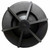 Bottom view of coalescing filter showing cone shaped bottom.