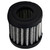 Top view of Solberg 09 air filter. Pleated air filter with black end caps.