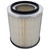 Top view of Busch Vacuum 532.002.01 air filter. Pleated air filter with top open end and gasket.