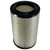 Solberg 230 pleated air filter with wire mesh. Black end caps with top inlet section.