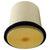 KAESER 6.4163.0 air filter equivalent. Black bottom endcap with cylindrical yellow honeycomb filter media.