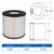 Dimensions for Ingersoll Rand 39903265 air filter. 14.88" OD, 8" ID, and 14.5" tall.
