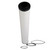 Coalescing filter with white filter media, black endcaps, and three O-Rings.