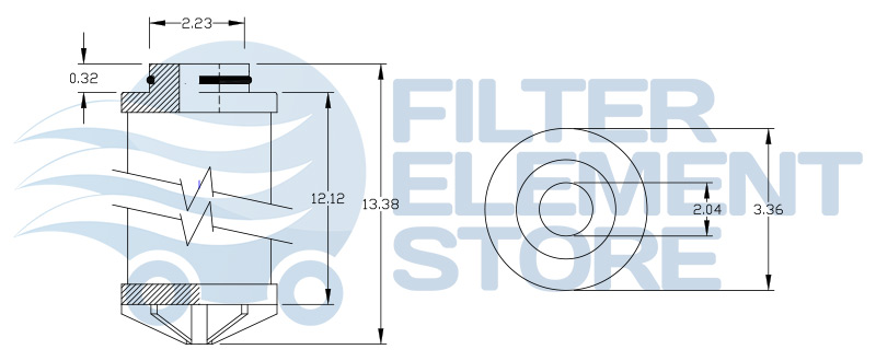 PD195 Filter Dimensions for Atlas Copco