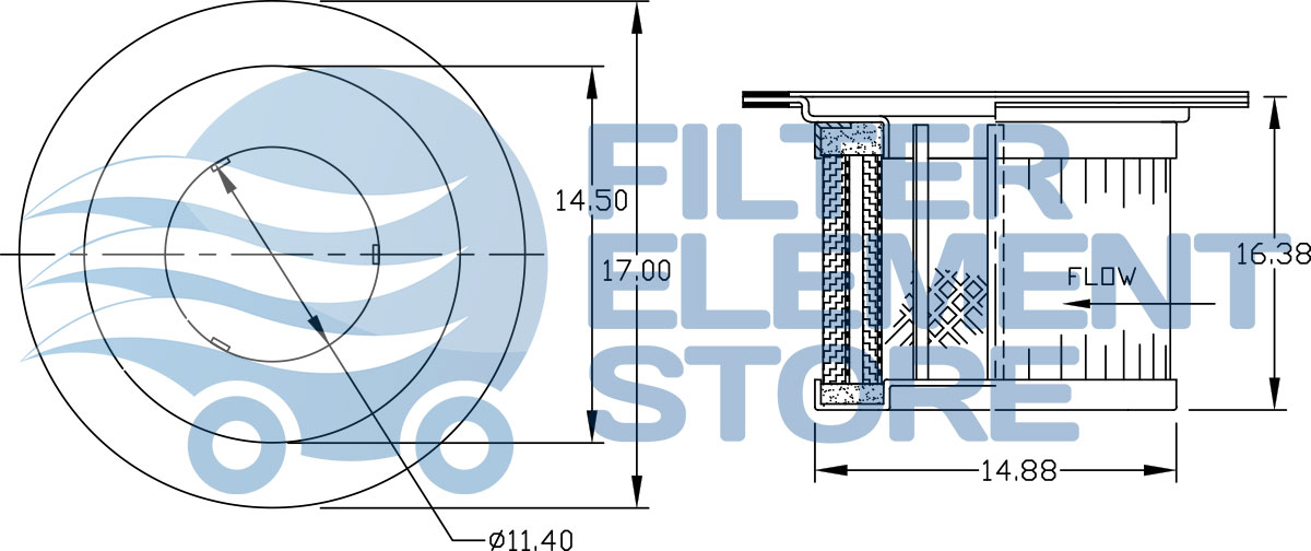 Ingersoll Rand 39831920 Filter Dimensions