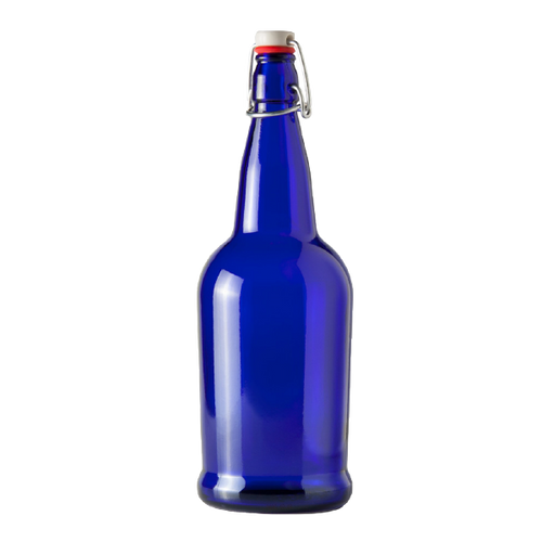 1 Liter Blue Glass Bottle