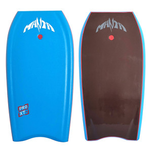 Wide template Manta ProXT  44/46"  sky blue/chocolate slick with full length finger holds. Twin stringer and PP core construction. The board for larger riders or others who just want good flotation.
Superb materials with a lot of Manta style. 