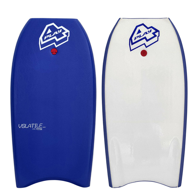 40/42" 4Play Volatile EPS board available 38/40/42'. Perfect stylish 4Play entry level EPS core board. With coil leash/stringer and thermo deck grip system. Deep Blue deck with white  slick.