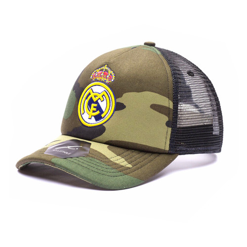 Real Madrid Fan DNA Licensed Team Camo Trucker Hat