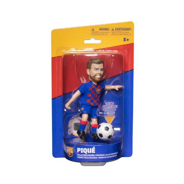 FC Barcelona Pique #3 Collectible Action Figure, (Figure & Ball Set)