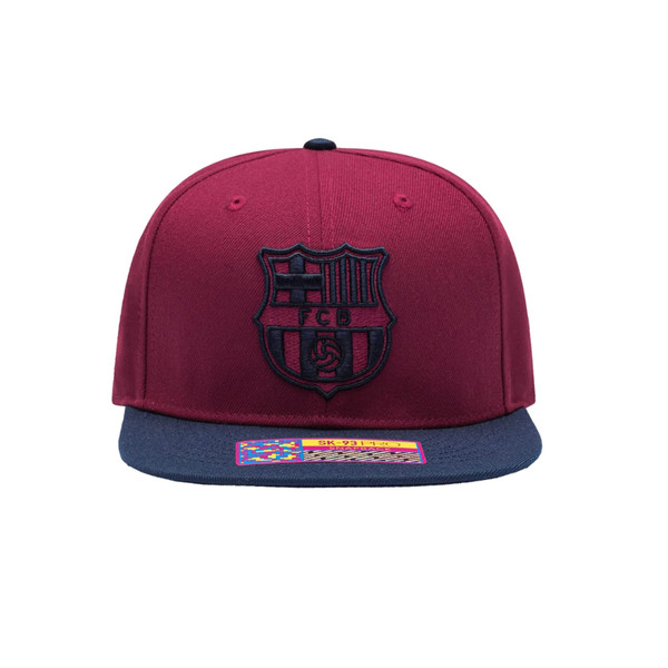 FI Collection Barcelona Team Snapback Hat - Burgundy