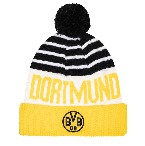 Borussia Dortmund Olympia Cuffed Knit Hat with Pom - Yellow