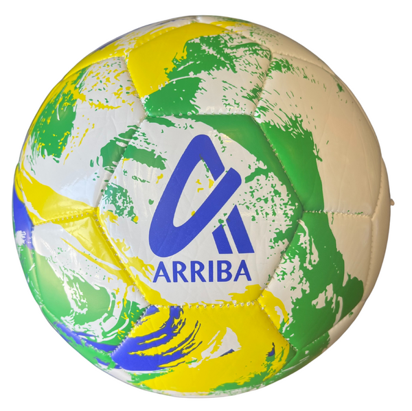 Arriba Sports Wave Soccer ball In Green/ Yellow