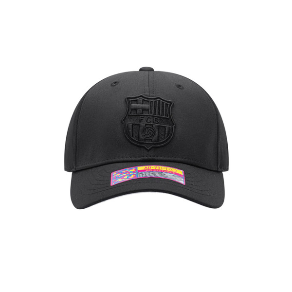 FC Barcelona Fan DNA Licensed Team Black Adjustable Hat