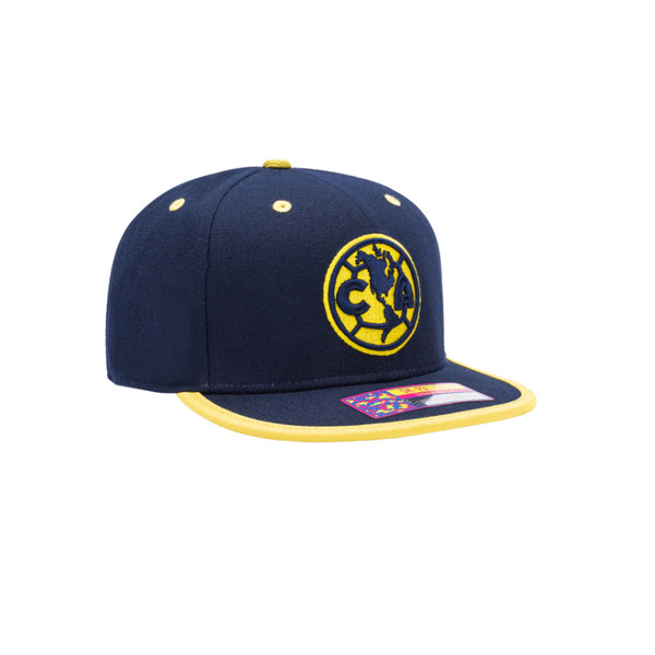 Club America Fan DNA Licensed Team Yellow-Blue Snapback Hat