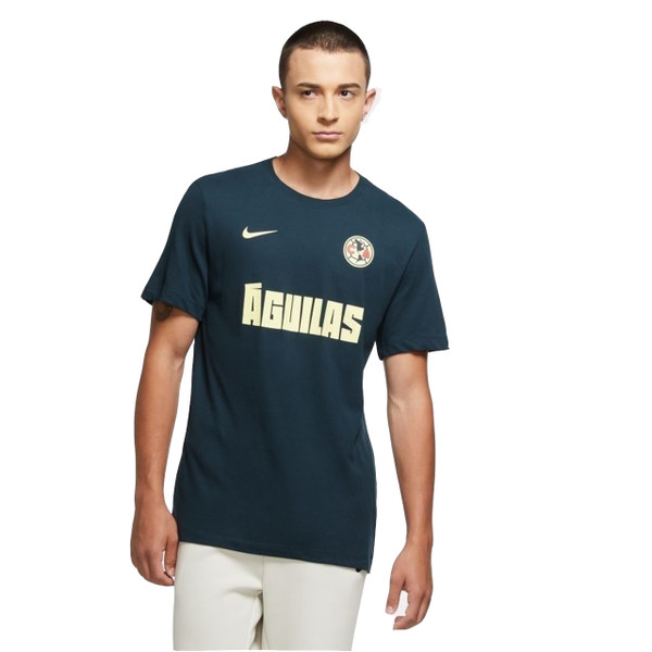 Nike 2020-21 Club America Dry-Fit Core Match Tee - Navy-Yellow