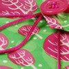 Medium Crackle fabric wrap - Christmas Winter Trees print in Neon Pink.  Close-up.