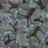 Fabric close-up: Cartwheeling Trees print in Ocean Blue.